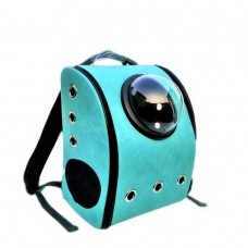 RUCSAC transport animale de companie din piele ecologica-turcoaz